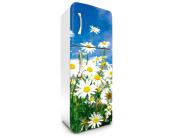 Klebefolie Kühlschrank - 65 x 180 cm Kühlschrank Aufkleber - Gänseblümchen 65 x 180 cm