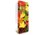Klebefolie Kühlschrank - 65 x 180 cm Kühlschrank Aufkleber - Bunte Blätter 65 x 180 cm