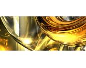 Panorama Fototapeten Vlies Fototapete - abstrakte Malerei in Gold 375 x 150 cm 
