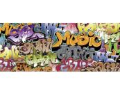 Panorama Fototapeten Vlies Fototapete - Graffiti 375 x 150 cm 