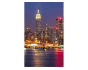 Fototapete Stadt / Bauten Vlies Fototapete - Manhattan in der Nacht 150 x 250 cm 