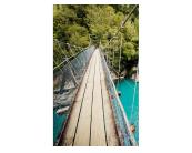 Fototapete Stadt / Bauten Vlies Fototapete - Holzbrücke 150 x 250 cm 