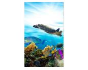 Fototapete Meer / Strand Vlies Fototapete - Fische im Ozean 150 x 250 cm 