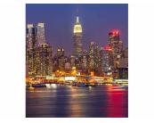 Fototapete Stadt / Bauten Vlies Fototapete - Manhattan in der Nacht 225 x 250 cm 