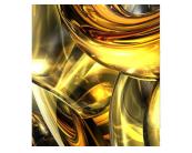 Fototapete Abstrakt Vlies Fototapete - abstrakte Malerei in Gold 225 x 250 cm 