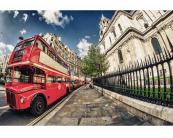 Fototapete Stadt / Bauten Vlies Fototapete - Londoner Bus 375 x 250 cm 