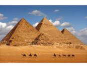 Fototapete Stadt / Bauten Vlies Fototapete - ägyptische Pyramide 375 x 250 cm 