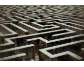 Vlies Fototapete Vlies Fototapete - 3D Labyrinth 375 x 250 cm 