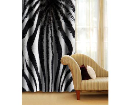 Zebra Schlaufenschal Dekoschal Fertigvorhang 140 x 245 Afrika transparent  NEU 